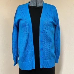 Liz Claiborne Royal Blue V neck cardigan in medium